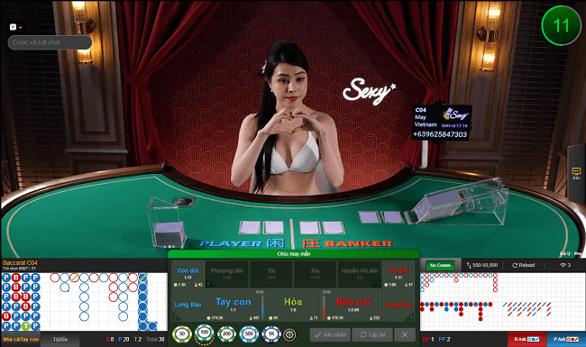 Sảnh chơi game Baccarat